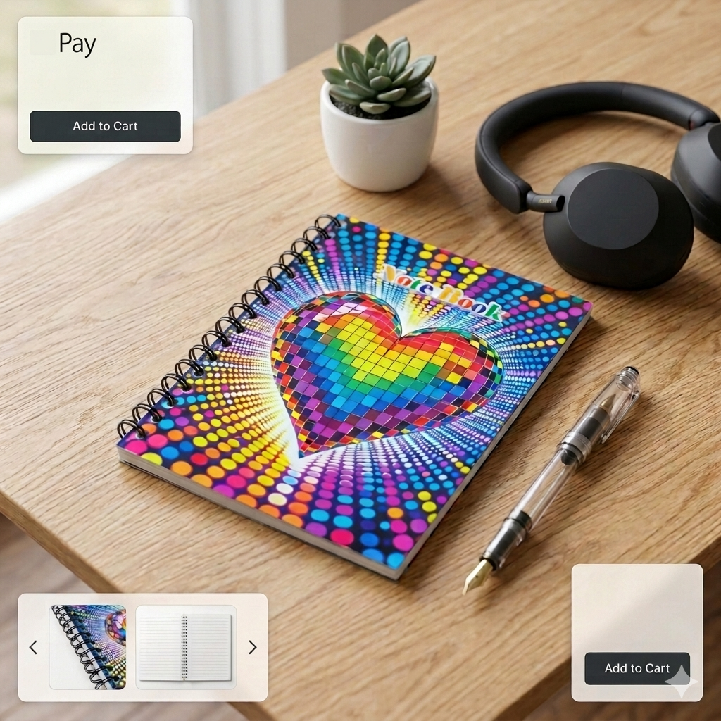 A6 FANCY SPIRAL IMPORTED PAPER NOTE BOOK